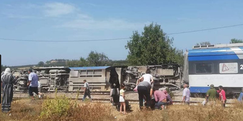 أغلب المصابين في حادثة انقلاب عربة قطار المهدية يغادرون المستشفى